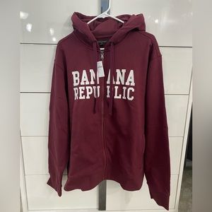 Banana Republic Hoodie. New. XL. Color Dark Cherry.